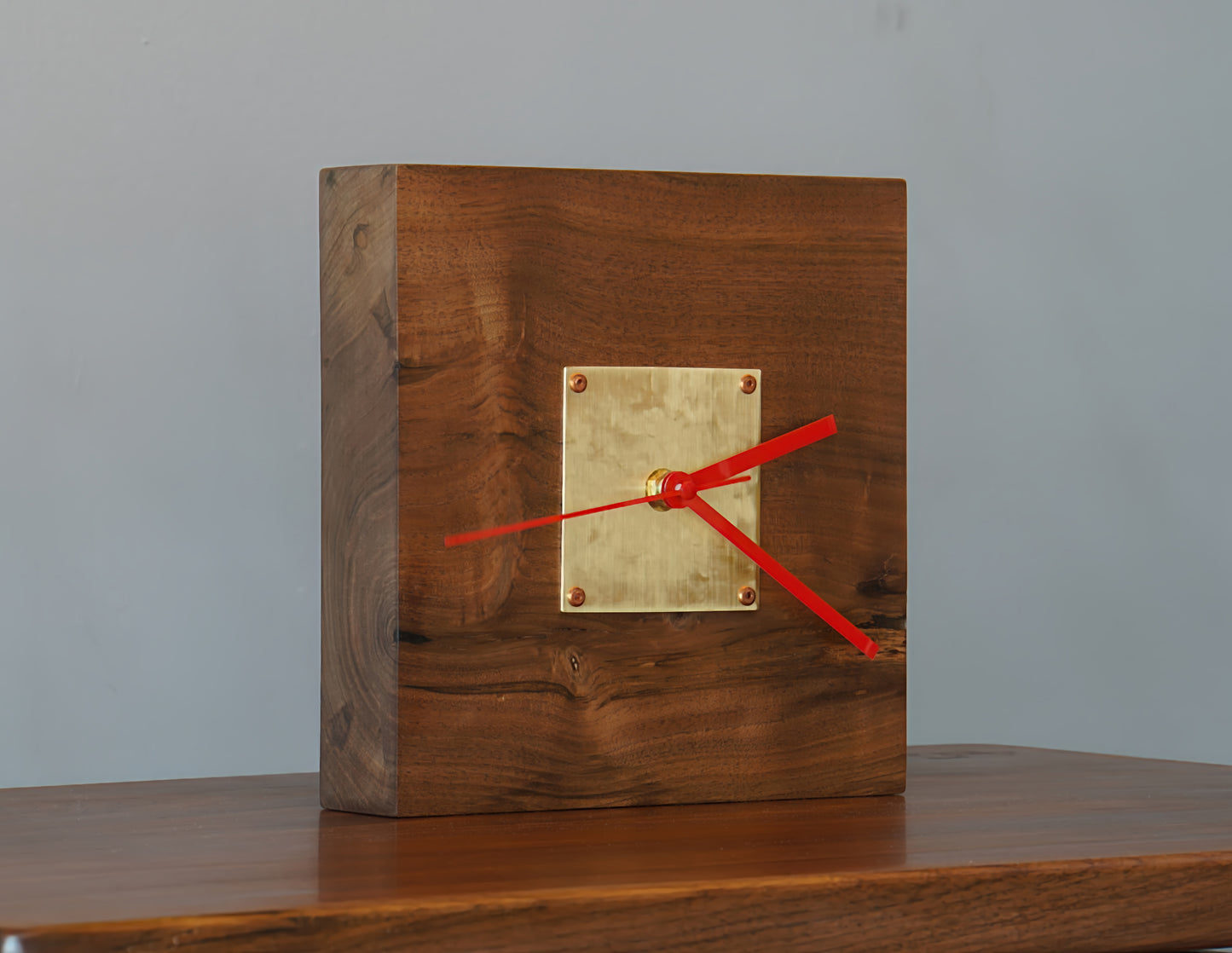 Solid Walnut Desk Clock