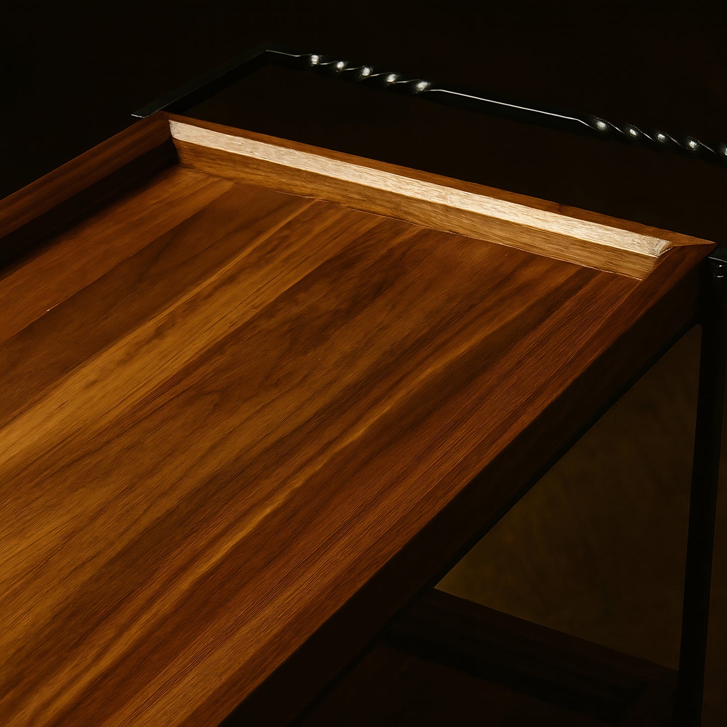 Two-Tier Rolling Bar Cart