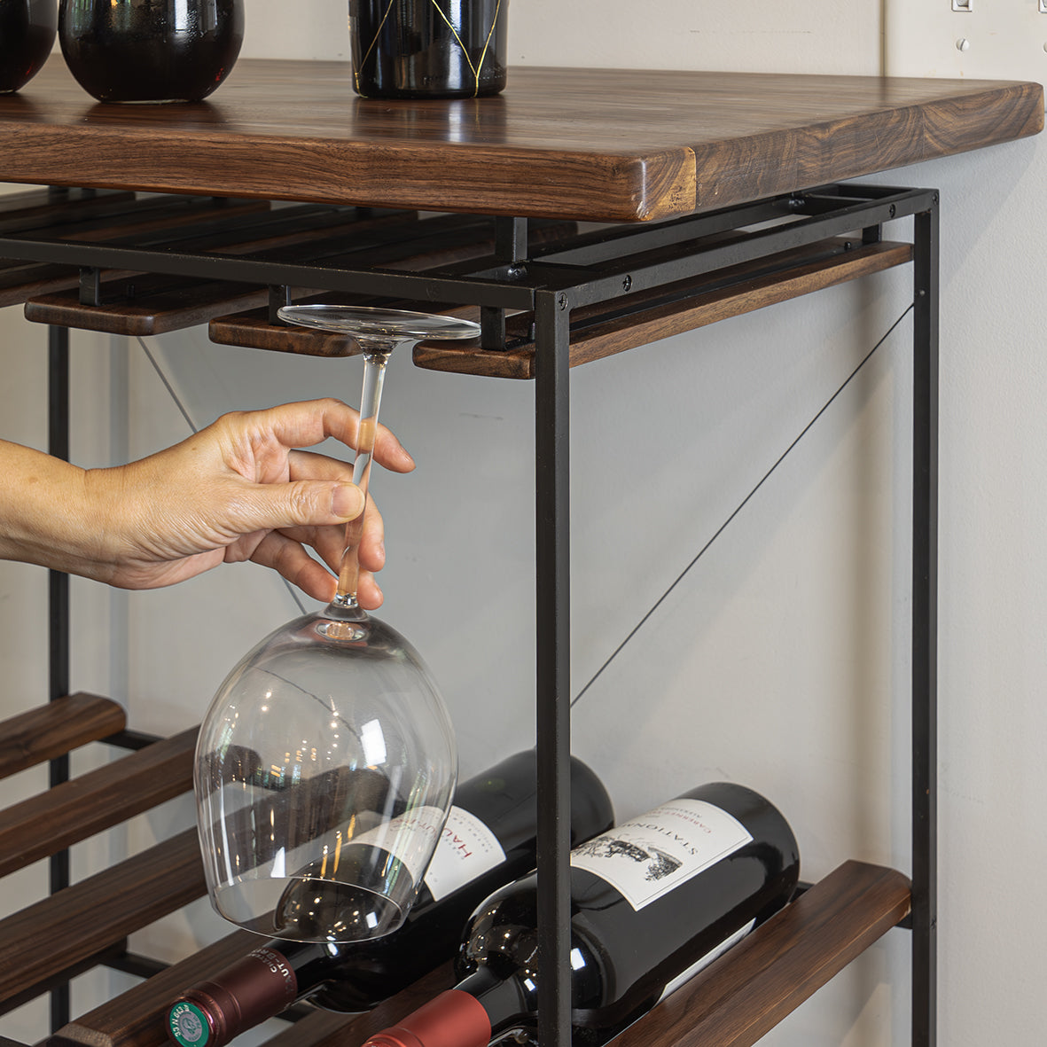 Solid Walnut Liquor Cabinet