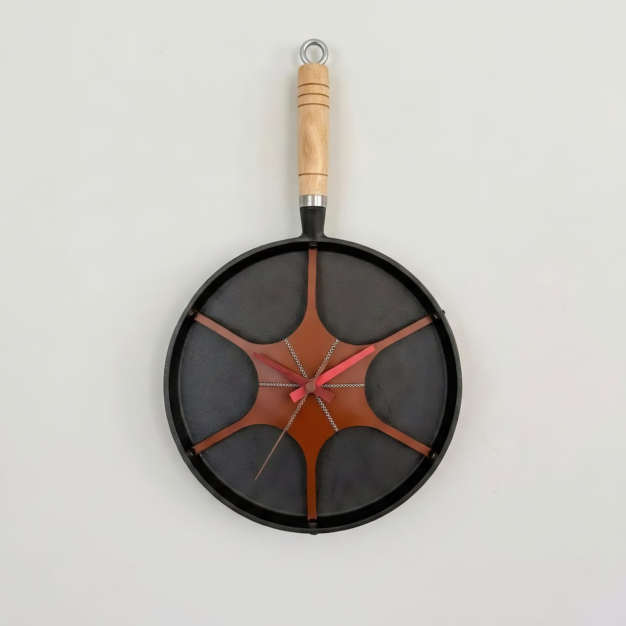 pan wall clock warm kitchen lifestyle view
